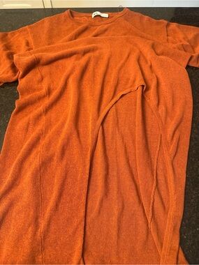 Zara Midi Dress in Warm Rust Orange